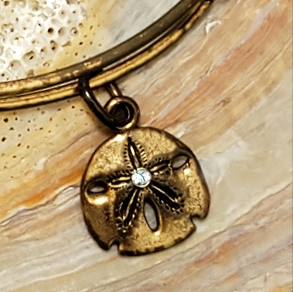 Alex & Ani sand dollar charm bangle, Rafaelian gold - Picture 3 of 5